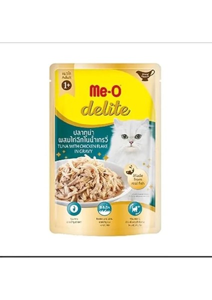 Me-O Delite Ton Balıklı Tavuklu Soslu, 70 gr