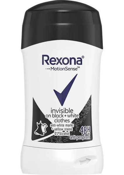 Motionsense Kadın Stick Deodorant Invisible On Black+White Clothes 48 Saat Etkili 50 G