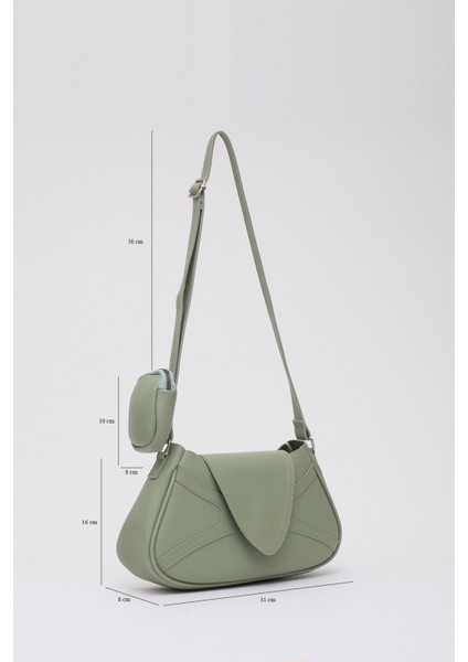 Mint Yeşil Shk96 Suni Deri Tek Bölmeli Cüzdanlı Kol ve Omuz Çantası fiyatları