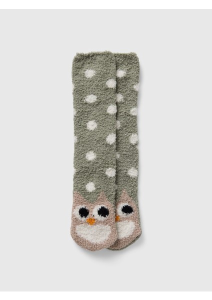 Kadın Haki Cozy Çorap