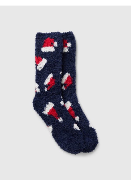 Kadın Koyu Mavi Cozy Çorap
