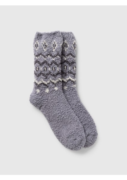 Kadın Gri Cozy Çorap