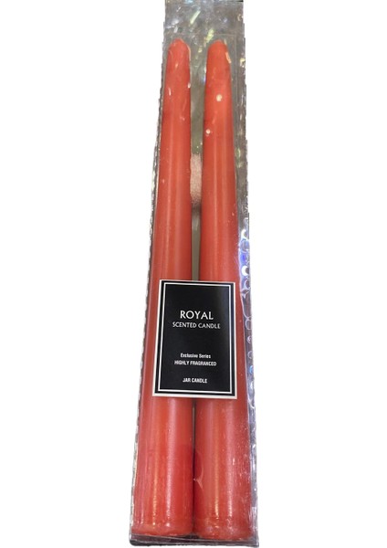 Kırmızı Konik Şamdan Mum 25,5 cm