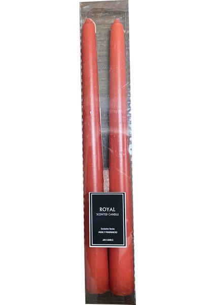 Kırmızı Konik Şamdan Mum 25,5 cm fiyatları