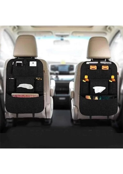 Ankawood Araba Koltuk Arkası Organizer Çanta Siyah Araç Içi Eşya Düzenleyici