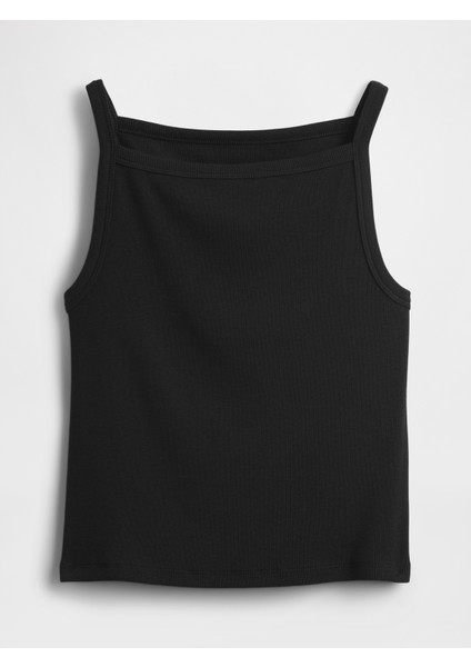 Kadın Siyah Modern Ipek Yaka Kısa Krop Atlet fiyatları