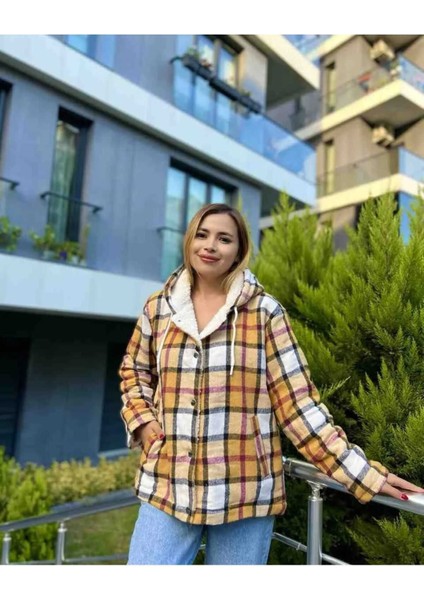 Kadın Kapüşonlu Pelüş Mont fiyatları