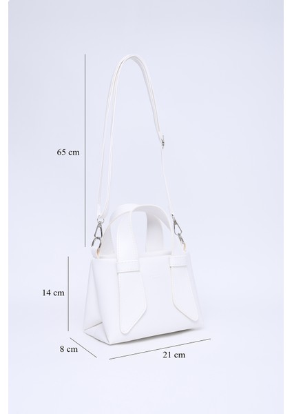 Beyaz SHK60 Suni Deri, Tek Bölmeli, Fermuarlı, Ayarlanabilir Askılı, El, Kol Ve Omuz Çantası fiyatları