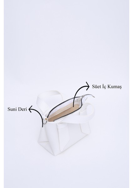 Beyaz SHK60 Suni Deri, Tek Bölmeli, Fermuarlı, Ayarlanabilir Askılı, El, Kol Ve Omuz Çantası indirimleri