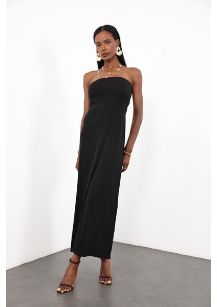 Siyah Straplez Bodycon Elbise fiyatları