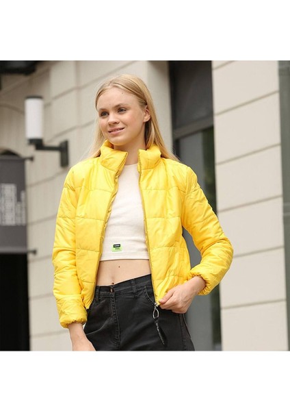 Kadın Dik Yaka Su Geçirmez Şişme Mont modelleri