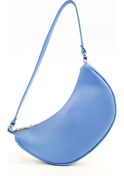 Mavi SHK26 Tek Bölmeli Suni Deri El ve Omuz Çantası U:12 E:26 G:6 cm