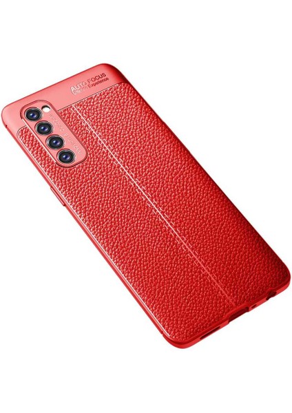 Oppo Reno 4 Pro Kılıf Cppl Niss Silikon Kapak-Kırmızı