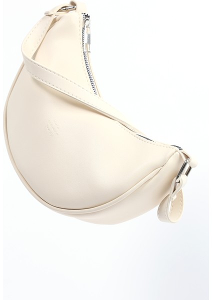 Krem SHK26 Tek Bölmeli Suni Deri El ve Omuz Çantası U:12 E:26 G:6 cm
