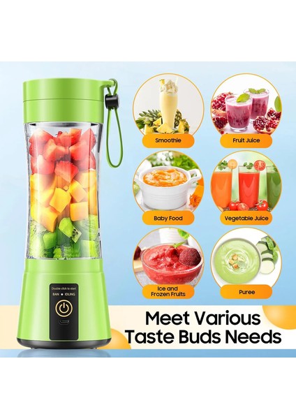 Taşınabilir El Blenderi Smoothie Milkshake Içecek Şarjlı Margarita Mama Karıştırıcı 380 ml modelleri