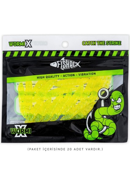 Silikon Kurt Yem - Fishack - 35MM - Sarımsak Kokulu - 20 Adet - Fluo Green - Uv - Trout Bait modelleri