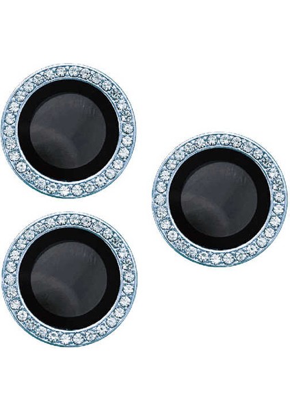 iPhone 14 Pro Uyumlu Cppl Cl-06 Kamera Lens Koruyucu-Mavi