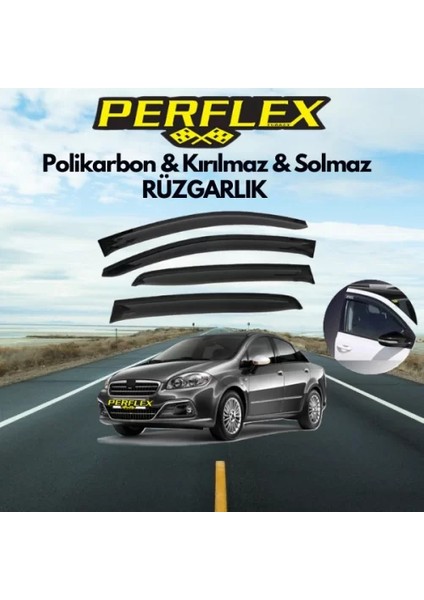 Polikarbon Kırılmaz Rüzgarlık V2 Mugen Fiat Linea 2007-2018