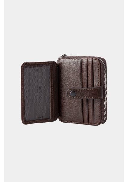 Hakiki Deri Kadın Cüzdan Fermuarlı Kartlıklı Küçük Boy