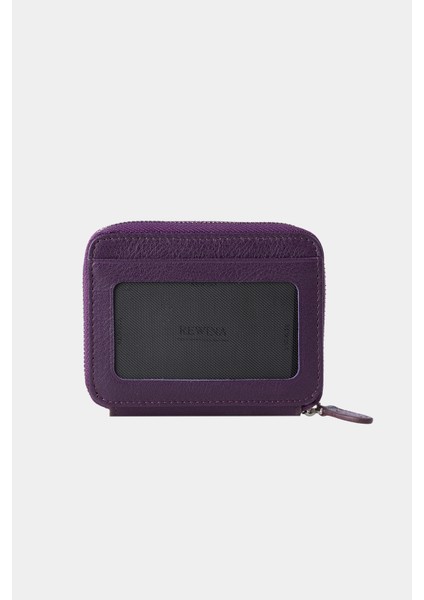 Hakiki Deri Kadın Cüzdan Fermuarlı Kartlıklı Küçük Boy