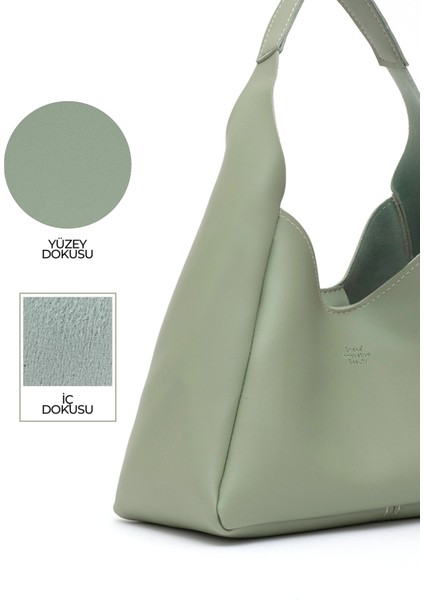 Mint Yeşil SHK19 Suni Deri, Çıtçıtlı, Tek Bölmeli, Fermuarlı Makyaj Çantalı, El, Kol ve Omuz Çantası indirimleri