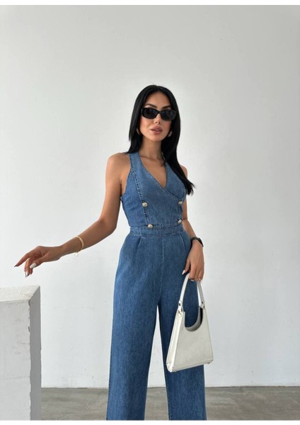 Tasarım Ithal Kot Tulum Denim Tulum indirimleri