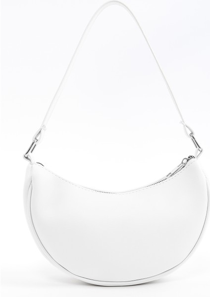Beyaz SHK26 Tek Bölmeli Suni Deri El ve Omuz Çantası U:12 E:26 G:6 cm modelleri