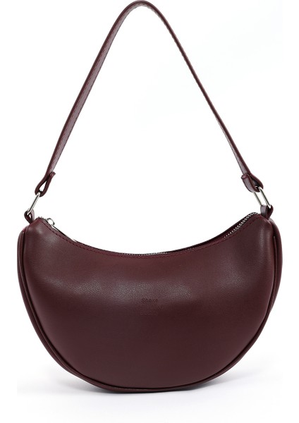 Bordo SHK26 Tek Bölmeli Suni Deri El ve Omuz Çantası U:12 E:26 G:6 cm