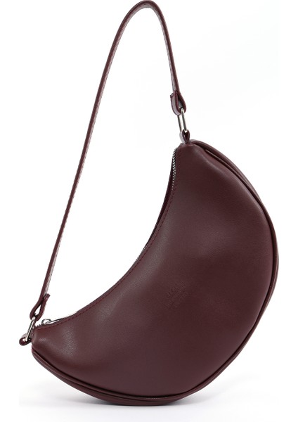 Bordo SHK26 Tek Bölmeli Suni Deri El ve Omuz Çantası U:12 E:26 G:6 cm