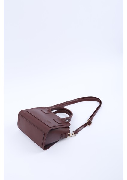 Bordo SHK219 Suni Deri ,fermuarlı, Iki Bölmeli ,ayarlanabilir Askılı, El, Kol ve Omuz Çantası