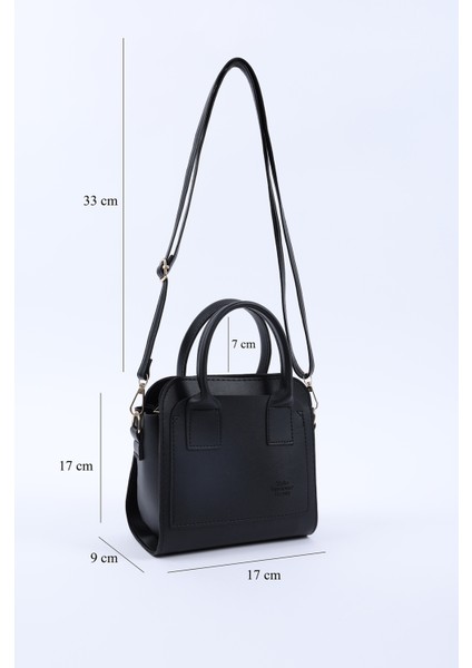 Siyah SHK219 Suni Deri ,fermuarlı, Iki Bölmeli ,ayarlanabilir Askılı, El, Kol ve Omuz Çantası fiyatları