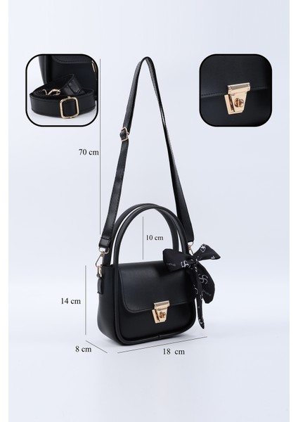 Siyah SHK235 Suni Deri Tek Bölmeli Fular Hediyeli El Kol ve Omuz Çantası fırsatları