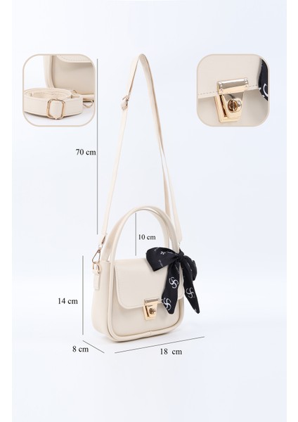 Krem SHK235 Suni Deri Tek Bölmeli Fular Hediyeli El Kol ve Omuz Çantası fırsatları