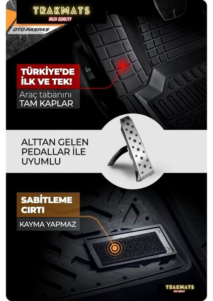 Peugeot Expert 2017-2018-2019-2020-2021-2022-2023-2024-2025 Kesilebilir, Evrensel, Yumuşak, Orjinal Oto Paspas Siyah, Kauçuk/pvc Araba Paspası