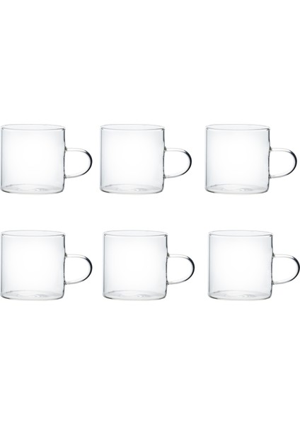 6’lı Cam Espresso Fincan Seti – Şık Sunumlar Için Zarif ve Dayanıklı Kahve Keyfi