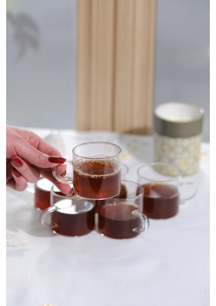 6’lı Cam Espresso Fincan Seti – Şık Sunumlar Için Zarif ve Dayanıklı Kahve Keyfi