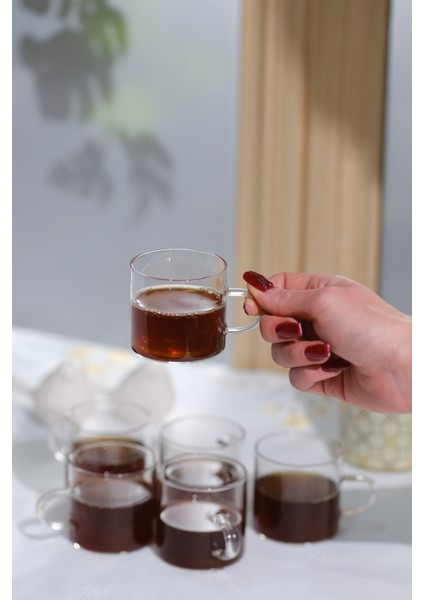 6’lı Cam Espresso Fincan Seti – Şık Sunumlar Için Zarif ve Dayanıklı Kahve Keyfi