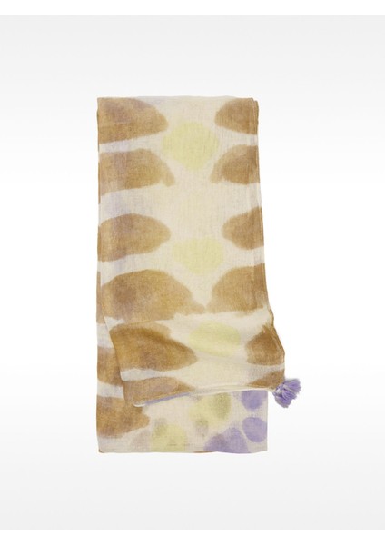 Keten Karışımlı Baskılı Şal