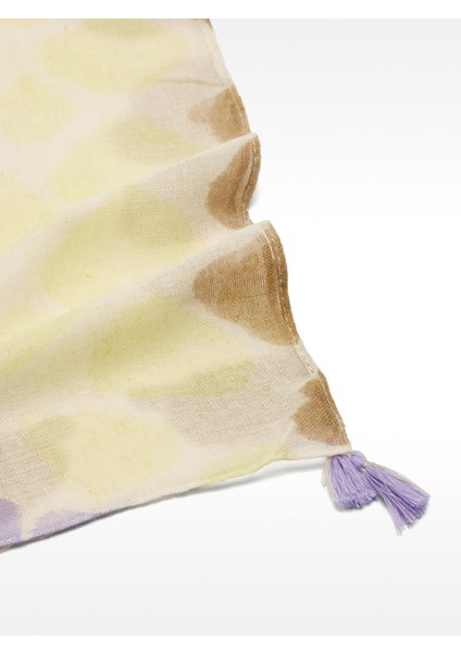 Keten Karışımlı Baskılı Şal fiyatları