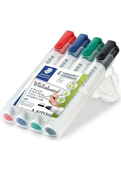 351 Wp4 Lumocolor Whiteboard Markör 4'lü Set Yuvarlak Uçlu fiyatları