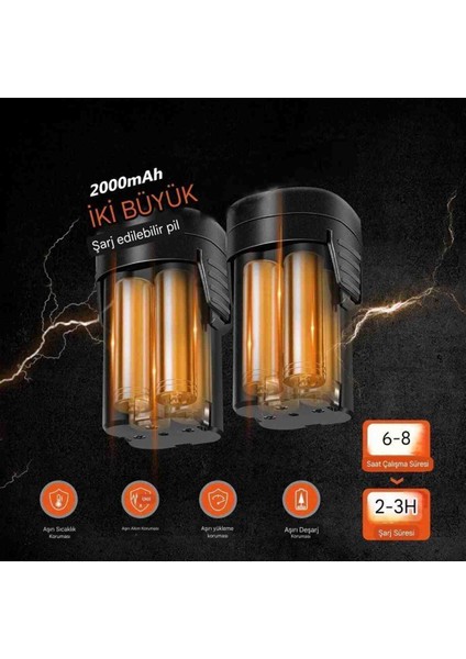 İyisi Yok 24V Budama Makası Bataryalı Akü Dal Kesici 2 Adet Yedek Lityum Pil ile 2000MAH 25MM Genişlik indirimleri