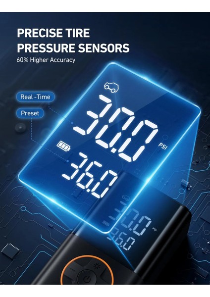 Enshal Yeni 3600 Mah Şarjlı Hava Pompası Araç Lastik, Bisiklet, Top Şişirme Oto Hava Kompresörü fırsatları