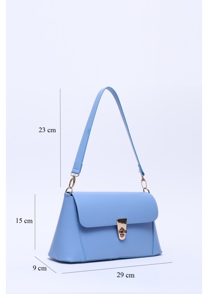 Mavi SHK153 Suni Deri Kilit Detaylı Standart Askılı Tek Bölmeli El, Kol ve Omuz Çantası U:15 E:29 G:9 cm fiyatları