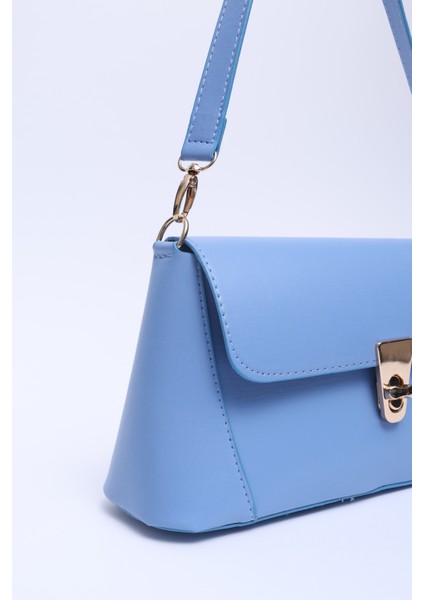 Mavi SHK153 Suni Deri Kilit Detaylı Standart Askılı Tek Bölmeli El, Kol ve Omuz Çantası U:15 E:29 G:9 cm indirimleri