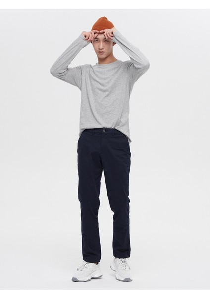Erkek Lacivert Slim Fit Gap Flex Khaki Pantolon modelleri