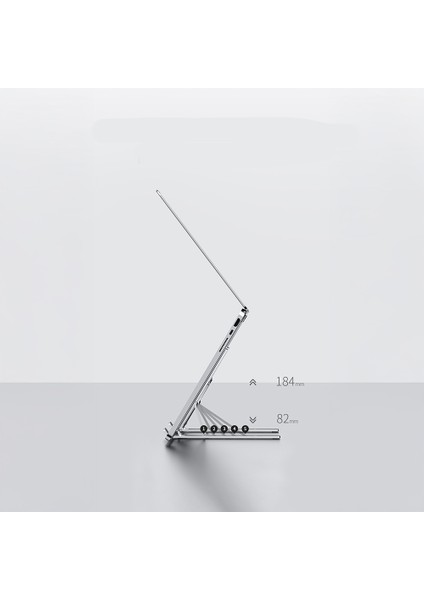 RHO-M21 Dizüstü Laptop ve Notebook Standı Çok Fonksiyonlu 5 Kademeli Alüminyum Alaşım Gümüş