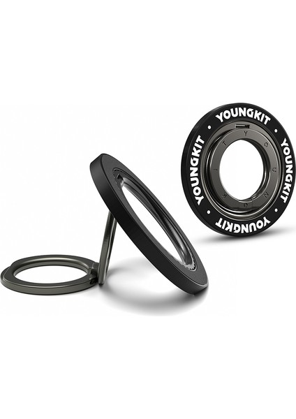 Parmak Ring Stand Magnetik 360 Derece Dönebilen Double Ring Serisi Siyah