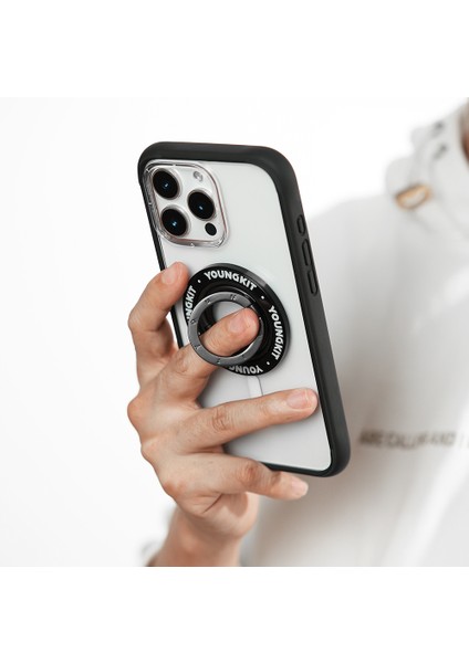Parmak Ring Stand Magnetik 360 Derece Dönebilen Double Ring Serisi Siyah indirimleri