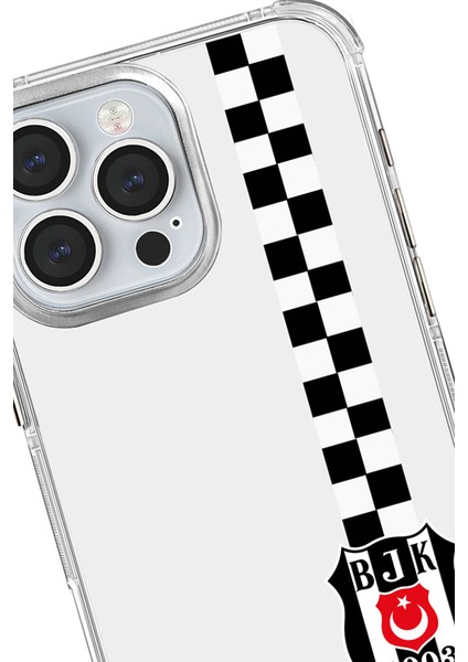 iPhone 16 Pro Max Uyumlu Beşiktaş Dama Şerit Arma Şeffaf Lisanslı Telefon Kılıfı fiyatları