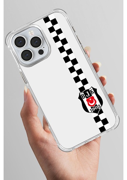 iPhone 16 Pro Max Uyumlu Beşiktaş Dama Şerit Arma Şeffaf Lisanslı Telefon Kılıfı fırsatları